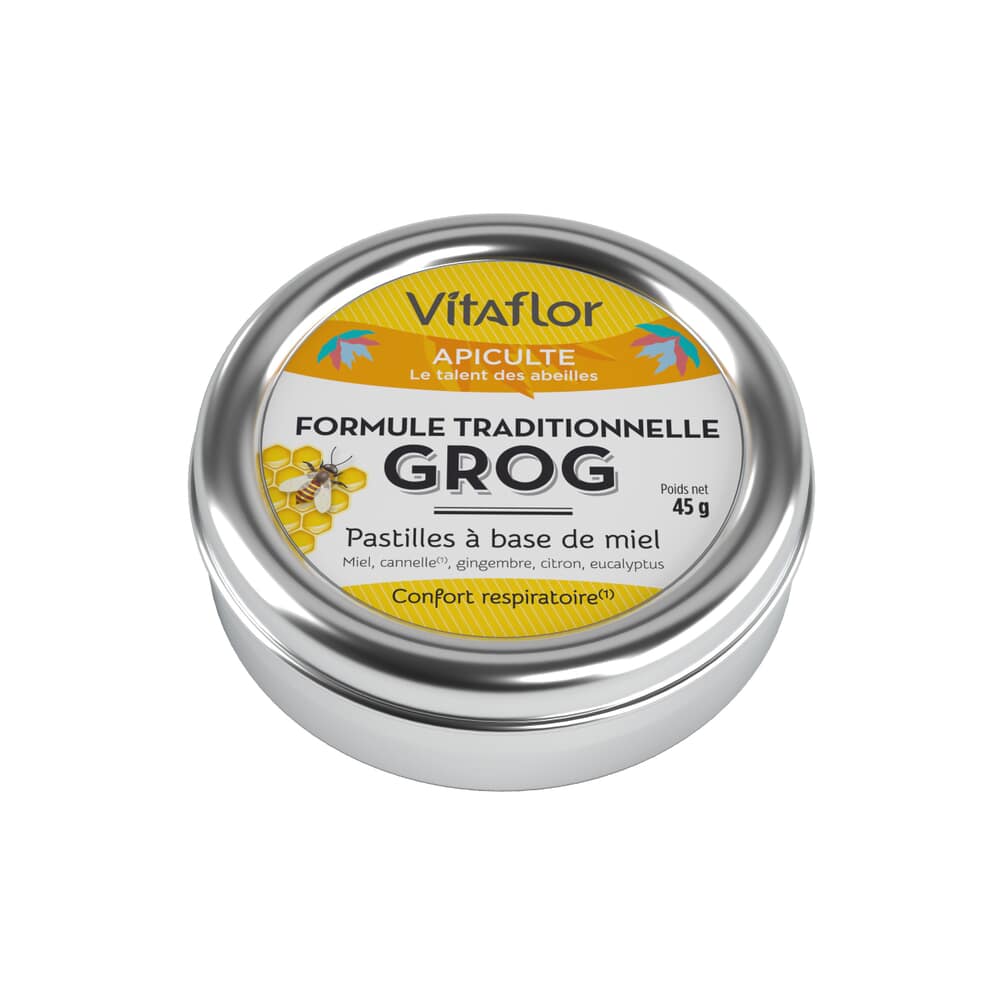 Pastilles Grog à base de miel - Boite de 45gr - Une solution santé et plaisir