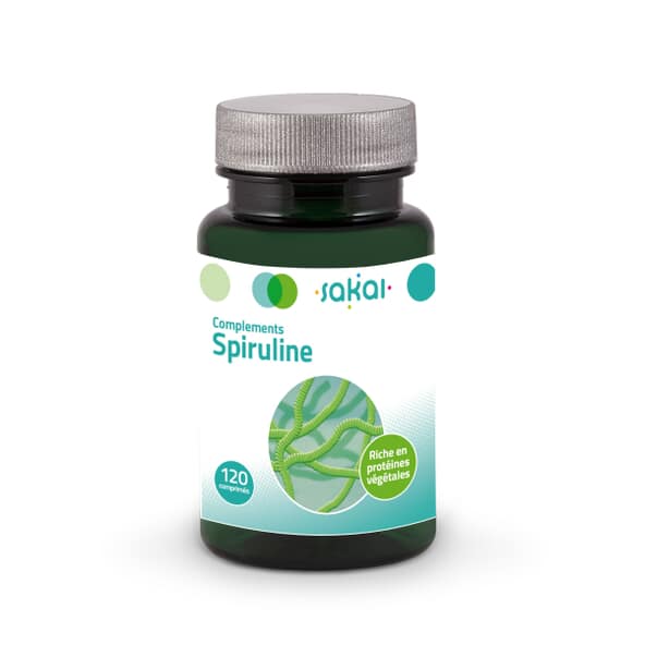 Spiruline - 120 Comprimés - Riche en protéines, vitamines et minéraux Sakai - 1
