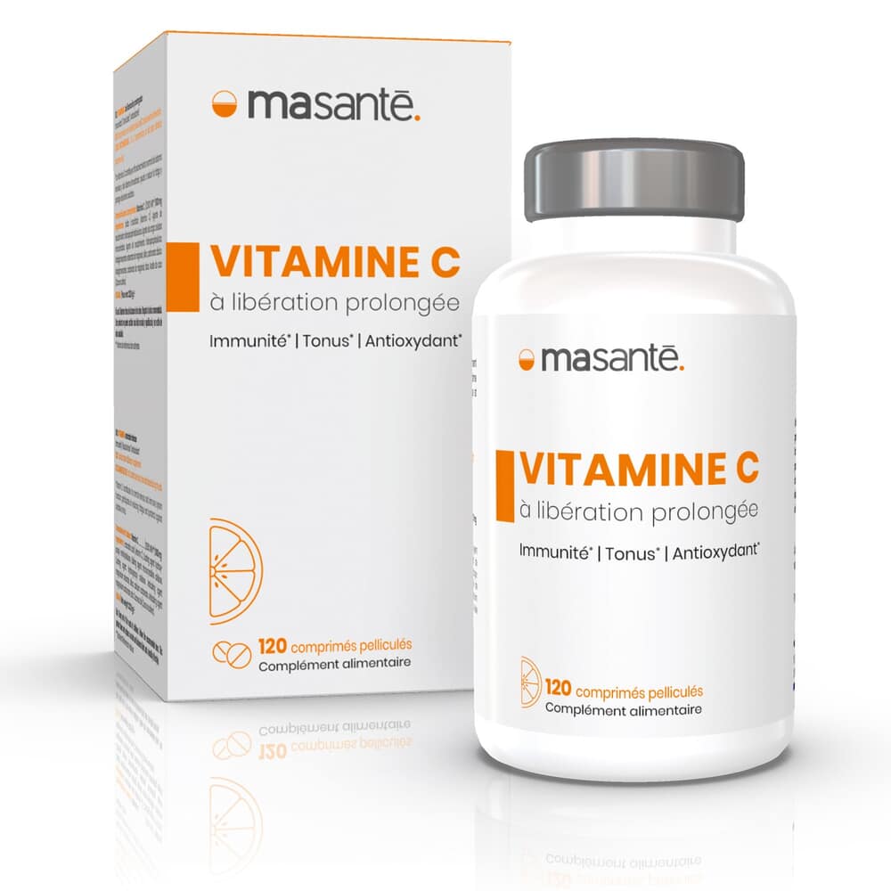Vitamine C à libération prolongée - 120 comprimés - Immunité, Tonus, Antioxydant Ma Santé - 1